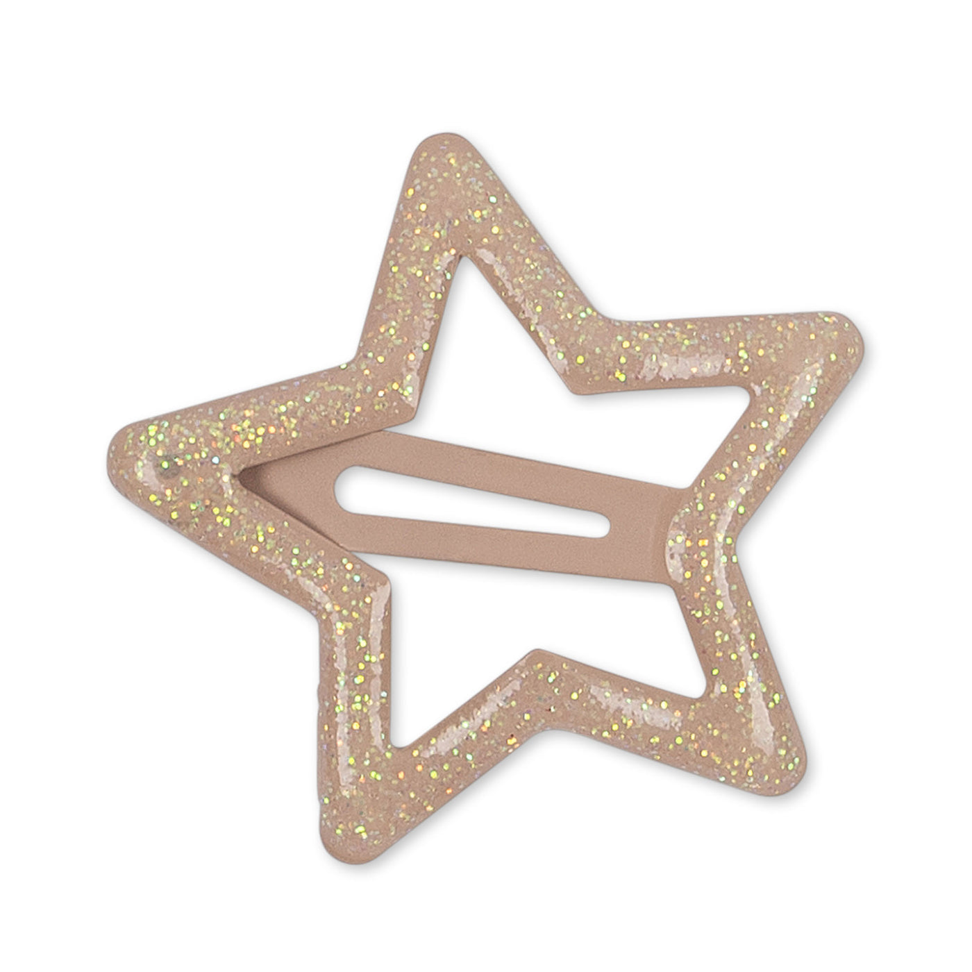 10 Pack Junior hair clips star glitter (KS4782)