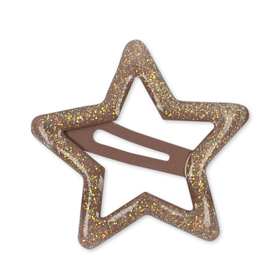 10 Pack Junior hair clips star glitter (KS4782)