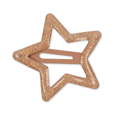 10 Pack Junior hair clips star glitter (KS4782)