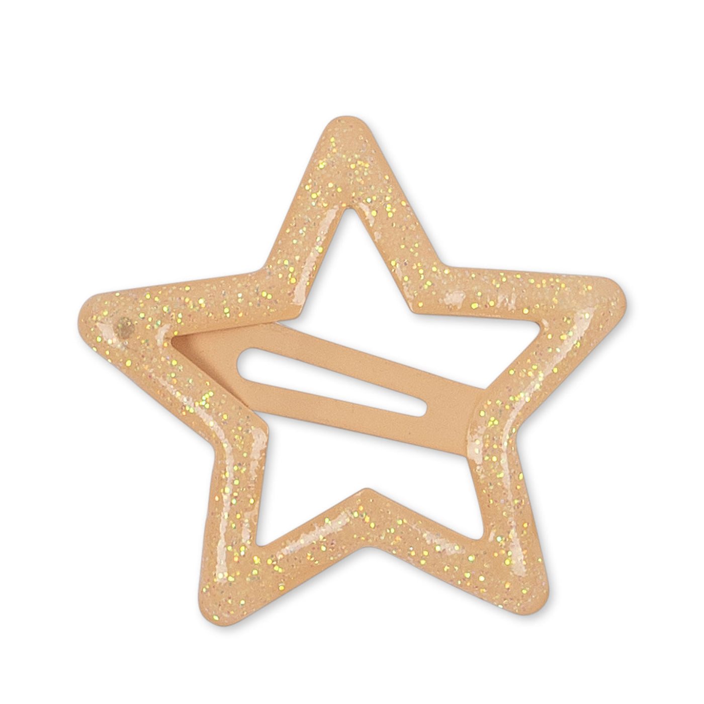 10 Pack Junior hair clips star glitter (KS4782)