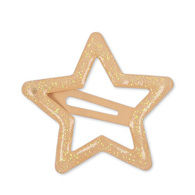10 Pack Junior hair clips star glitter (KS4782)