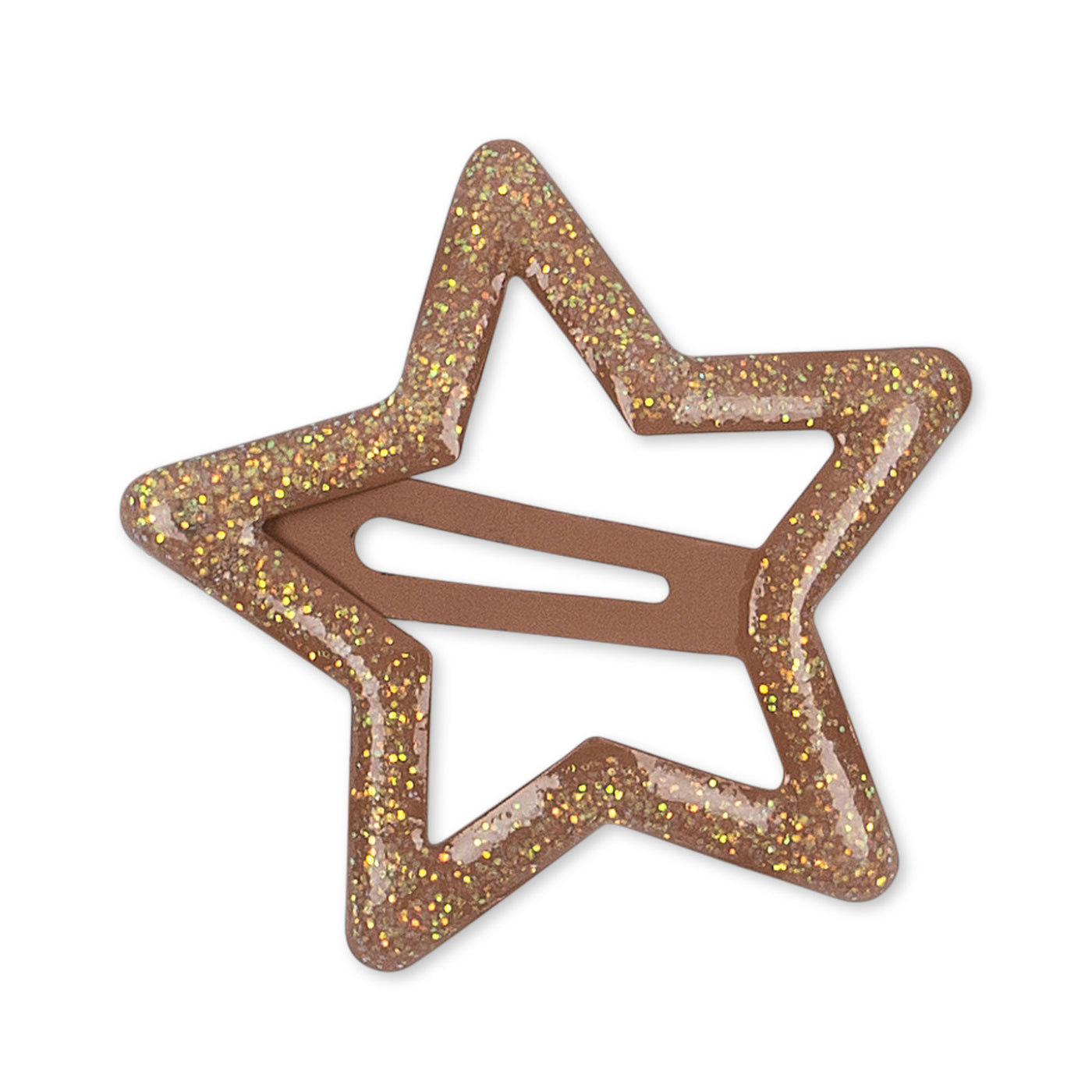 10 Pack Junior hair clips star glitter (KS4782)