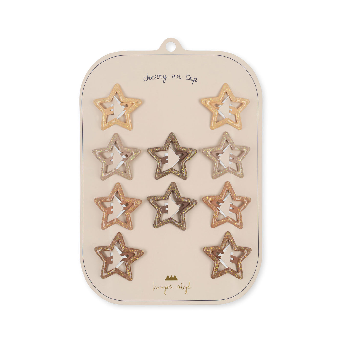 10 Pack Junior hair clips star glitter (KS4782)